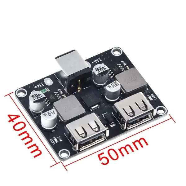 DC-DC преобразователь, 2 x USB-модуль быстрой зарядки QC 2.0,3.0 (5V,9V,12V) 6454135 фото