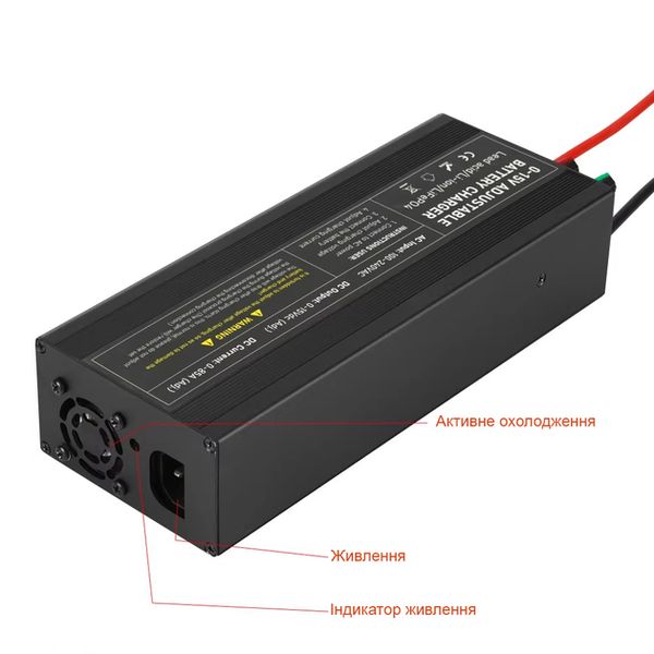 Зарядний пристрій для акумулятора LiFePO4 (літій-залізо-фосфат) 14,6 В 0-60 A 021346 фото