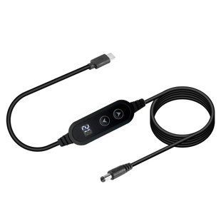 Регульований кабель USB-C PD 100 Вт &rarr; DC для живлення техніки від повербанка, 5&ndash;20 В, дисплей, 38 адаптерів 70022 фото