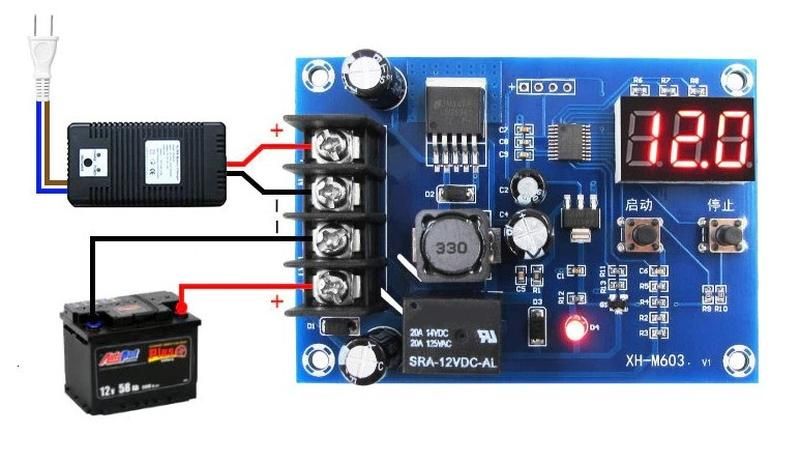 XH-M603 - Універсальний 12-24В контролер заряду акумуляторних батарей з індикатором 2092324662 фото