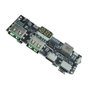 Плата повербанка 22.5W з цифровим індикатором, 5 портів, Type-C / Lightning / Micro-USB / 2xUSB-A, для 1S Li-ion 3.7V 2132544 фото